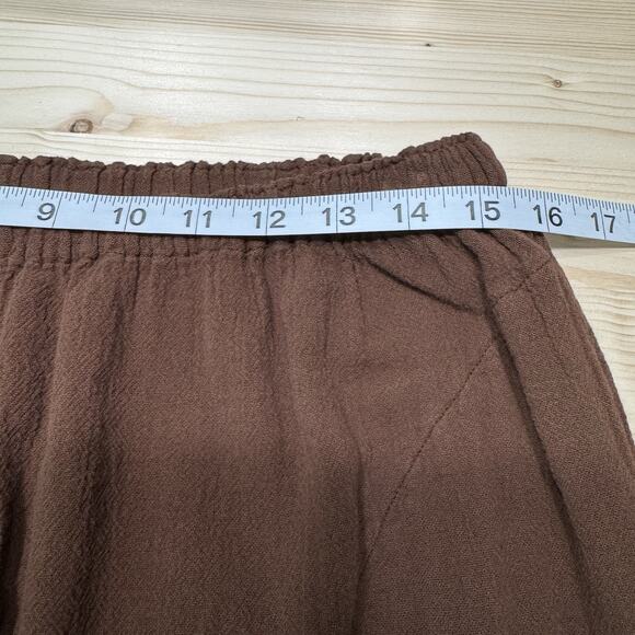 Oh My Gauze Pants Womens 3 (XXL/16) Brown Cotton Crepe PullOn Elastic Waist - Picture 6 of 12